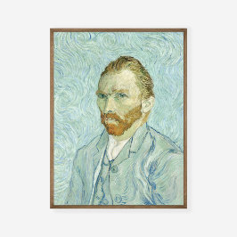 Póster Pintura azul de Vincent Van Gogh Self-Retrato 1889