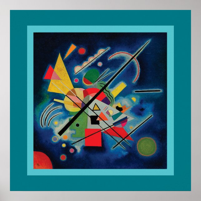 Póster Pintura azul de Wassily Kandinsky (Frente)