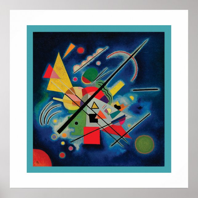 Póster Pintura azul de Wassily Kandinsky (Frente)
