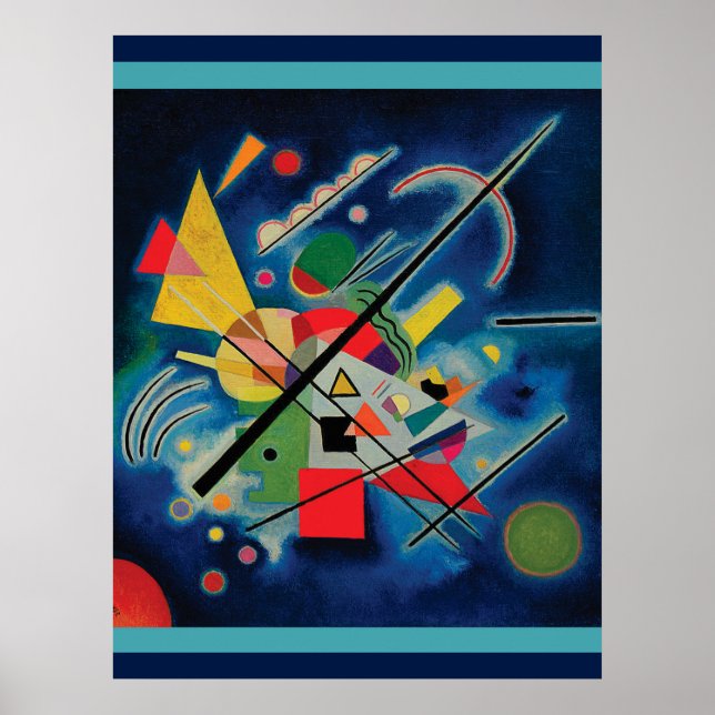 Póster Pintura azul de Wassily Kandinsky (Frente)