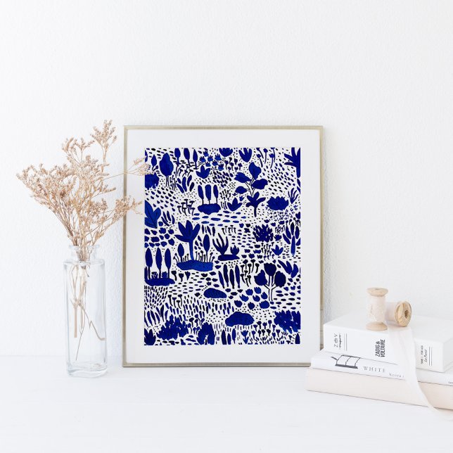 Póster Pintura azul y blanca (Subido por el creador)