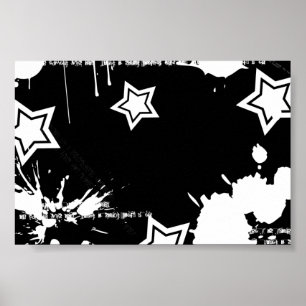 Póster Pintura blanco y negro