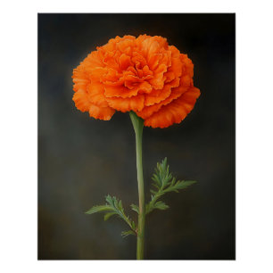 Póster Pintura botánica de Marigold