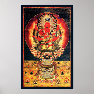 Póster Pintura budista del siglo XIV de Aizen Myoo