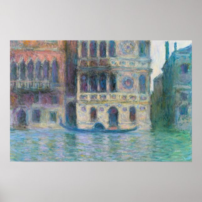 Póster Pintura colorida del Canal de Venecia (Frente)