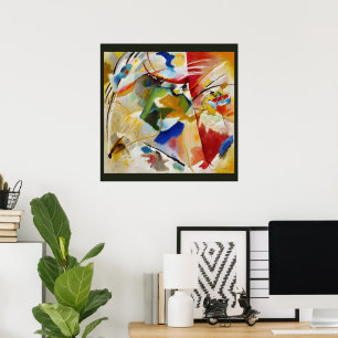 Póster Pintura con centro verde de Wassily Kandinsky