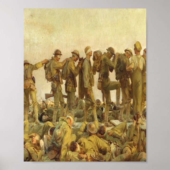 Póster Pintura con gasa de John Singer Sargent (Frente)