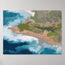 Póster Pintura costera de California