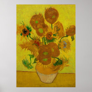 Póster Pintura de 15 girasoles de Vincent Van Gogh