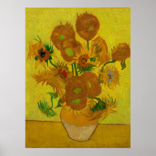 Póster Pintura de 15 girasoles de Vincent Van Gogh