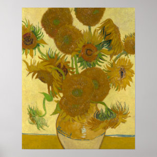 Póster Pintura de 15 girasoles de Vincent Van Gogh