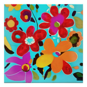 Póster Pintura de 70 inspirados hothouse Florals