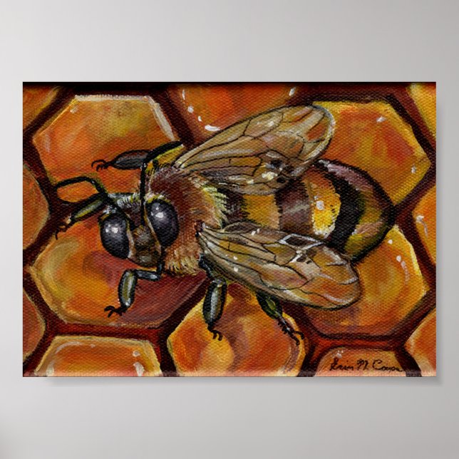 Póster Pintura de abeja de miel (Frente)