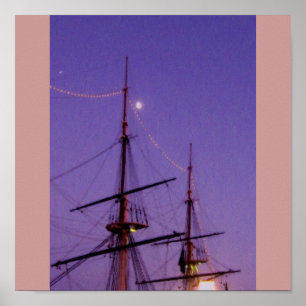 Póster Pintura de aceite de barco de vela Baltimore