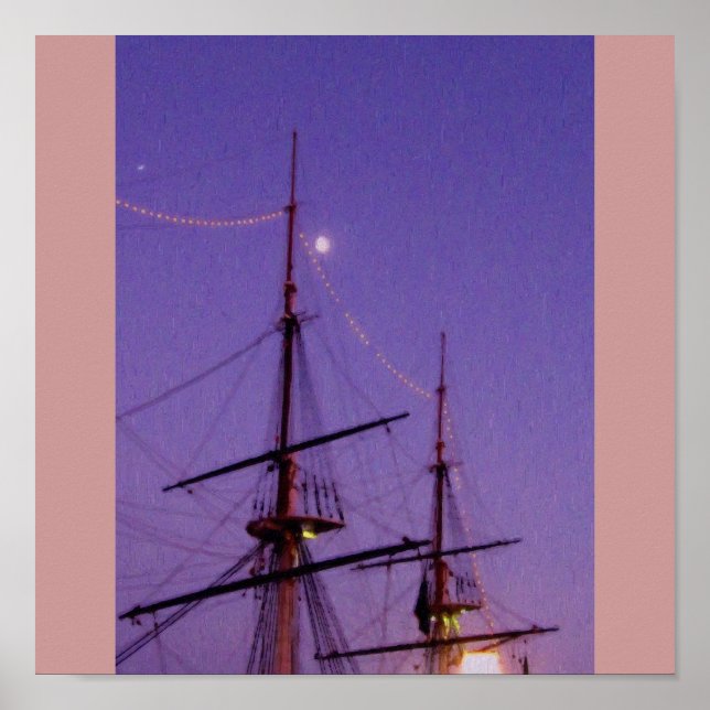 Póster Pintura de aceite de barco de vela Baltimore (Frente)