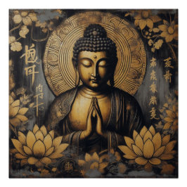 PÓSTER PINTURA DE ACEITE DE BUDDHA #