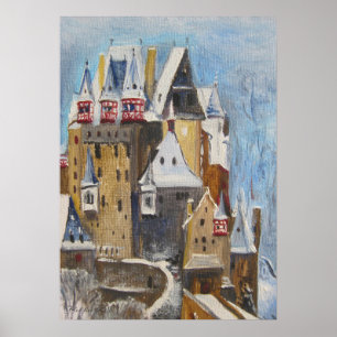 Póster Pintura de aceite de Burg Eltz