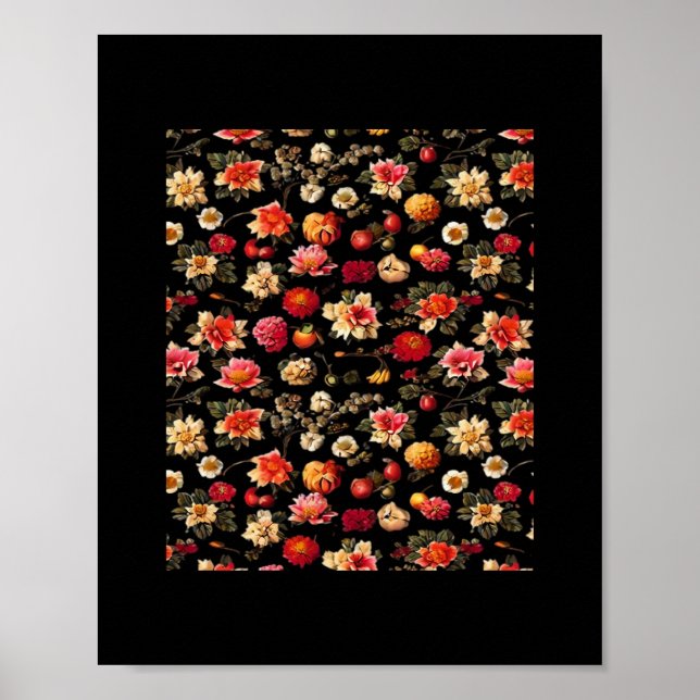 Póster Pintura de aceite de época de Chintz (Frente)