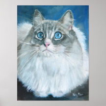 Pintura de aceite de gato de Ragdoll