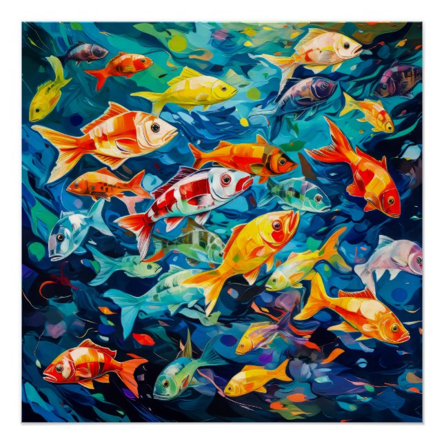 Póster Pintura de aceite de pescado (Anverso)
