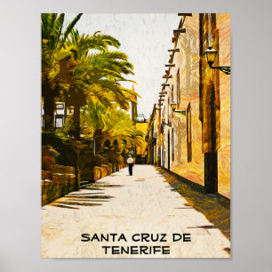 Póster Pintura de aceite de Santa Cruz de Tenerife