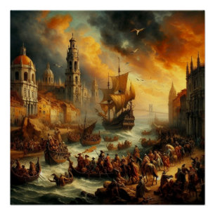 Póster Pintura de aceite del Renacimiento