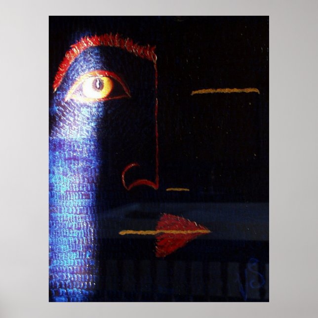 Póster Pintura de aceite original: jerófano, ojo en trián (Frente)