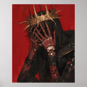 Póster Pintura de aceite satan Saint Hyper Realism P