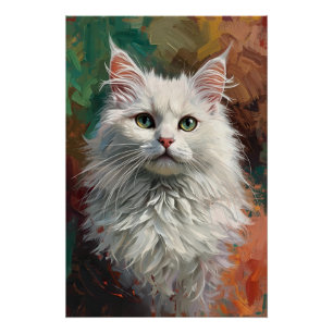 Póster Pintura de aceite vibrante de un retrato artístico