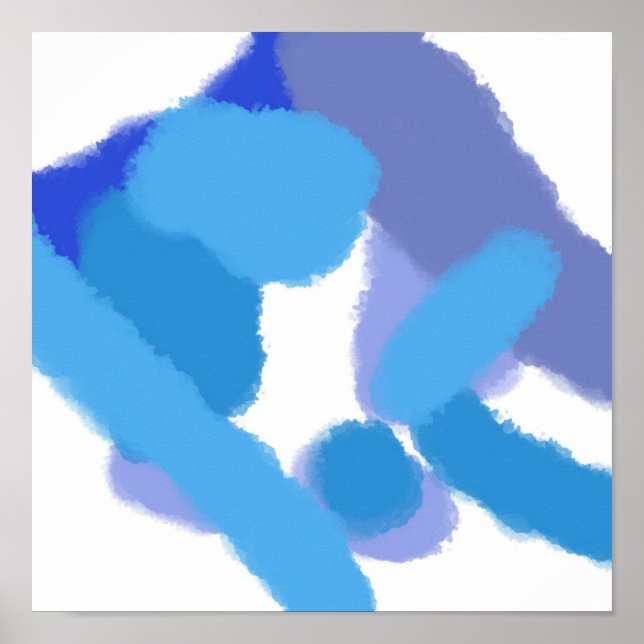 Póster pintura de acuarela abstracta (Frente)