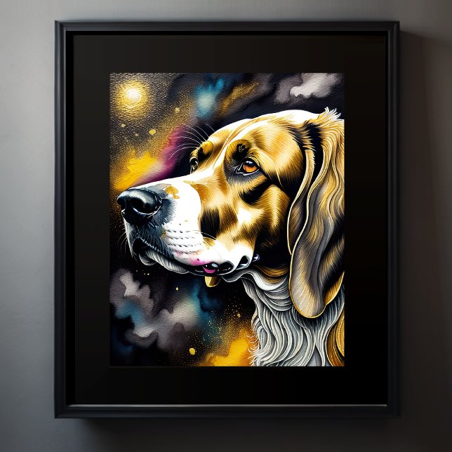 Póster Pintura de acuarela abstracta de un perro 5:4 (Subido por el creador)
