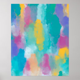 Póster Pintura de acuarela colorida abstracta
