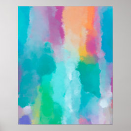 Póster Pintura de acuarela colorida abstracta