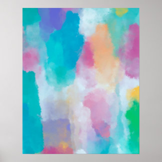 Póster Pintura de acuarela colorida abstracta