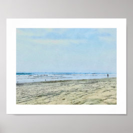 Póster Pintura de acuarela de Coronado Beach California