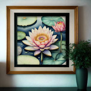 Póster Pintura de acuarela de Lily