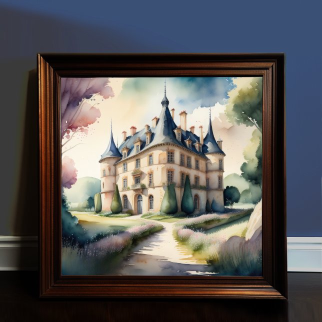 Póster Pintura de acuarela del Chateau francés II (Subido por el creador)