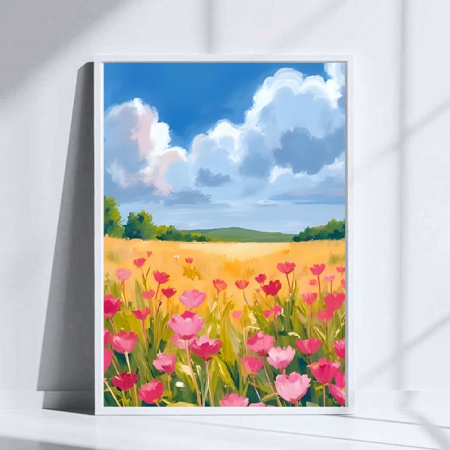 Póster Pintura de acuarela floral de campo de flores silv (Subido por el creador)