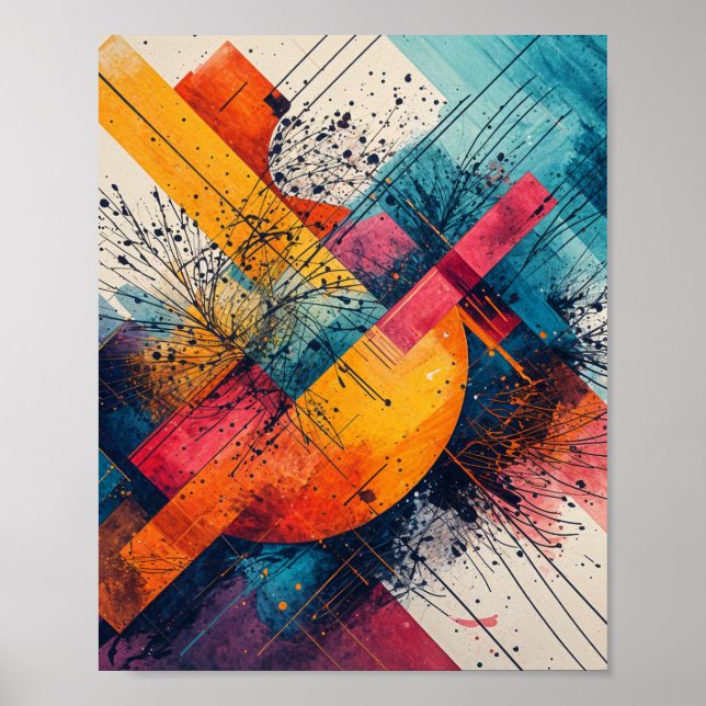 Póster Pintura de agua flotante (Frente)