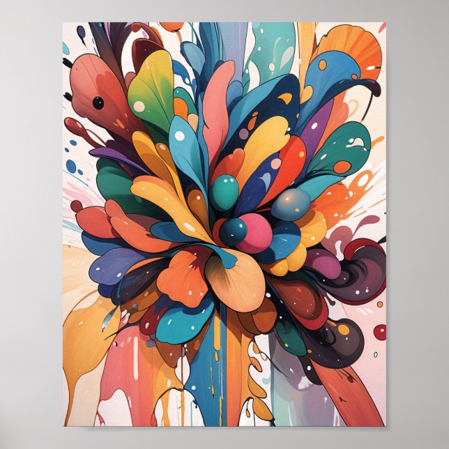 Póster Pintura de agua flotante (Frente)