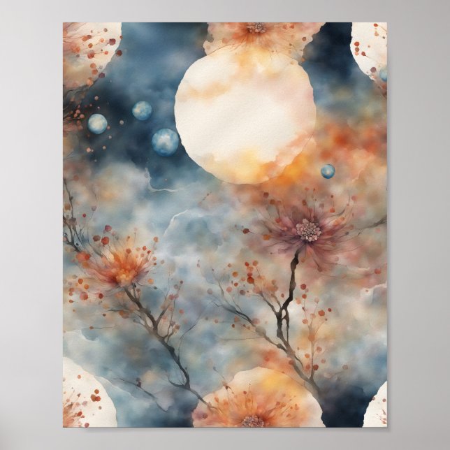 Póster Pintura de agua flotante (Frente)