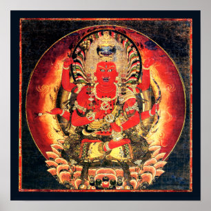 Póster Pintura de Aizen Myoo, budista del siglo XIV