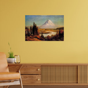 Póster Pintura de Albert Bierstadt, Monte Rainier,