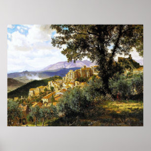 Póster Pintura de Albert Bierstadt, Olevano Card