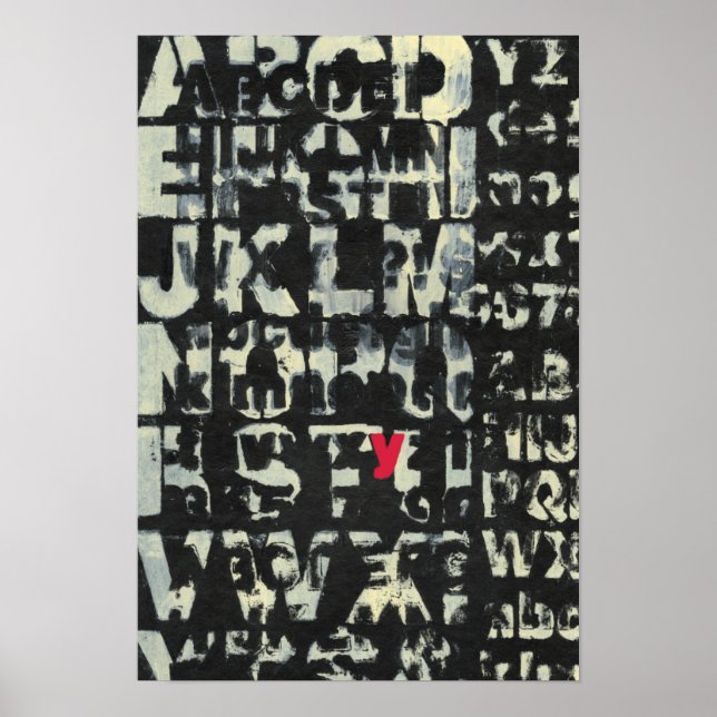 Póster Pintura de alfabeto de Norman Wyatt (Frente)