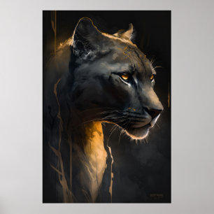 Póster Pintura de animales de la naturaleza silvestre