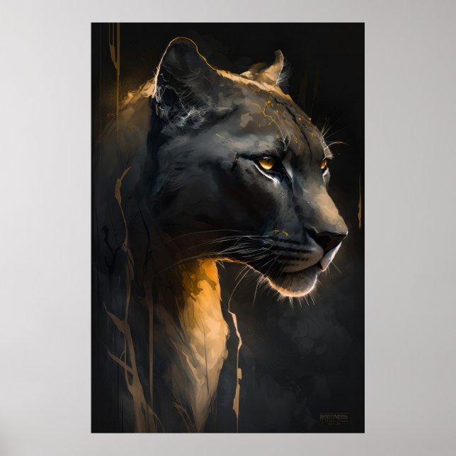 Póster Pintura de animales de la naturaleza silvestre (Frente)