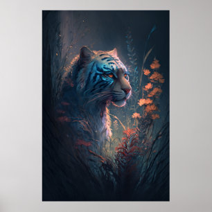 Póster Pintura de animales de tigre al aire libre