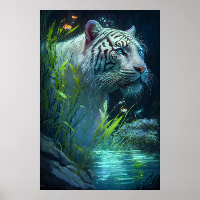 Póster Pintura de animales de tigre al aire libre (Frente)