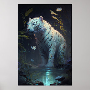 Póster Pintura de animales de tigre al aire libre